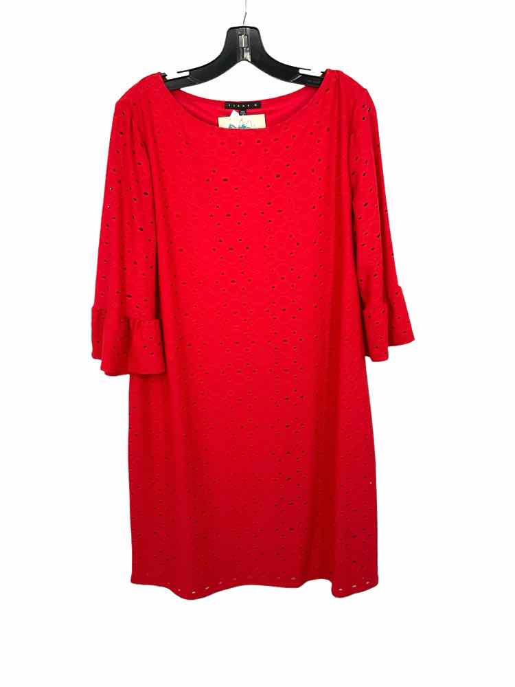 Tiana B Size 14 coral eyelet DRESSES – Better Than Before Consignment